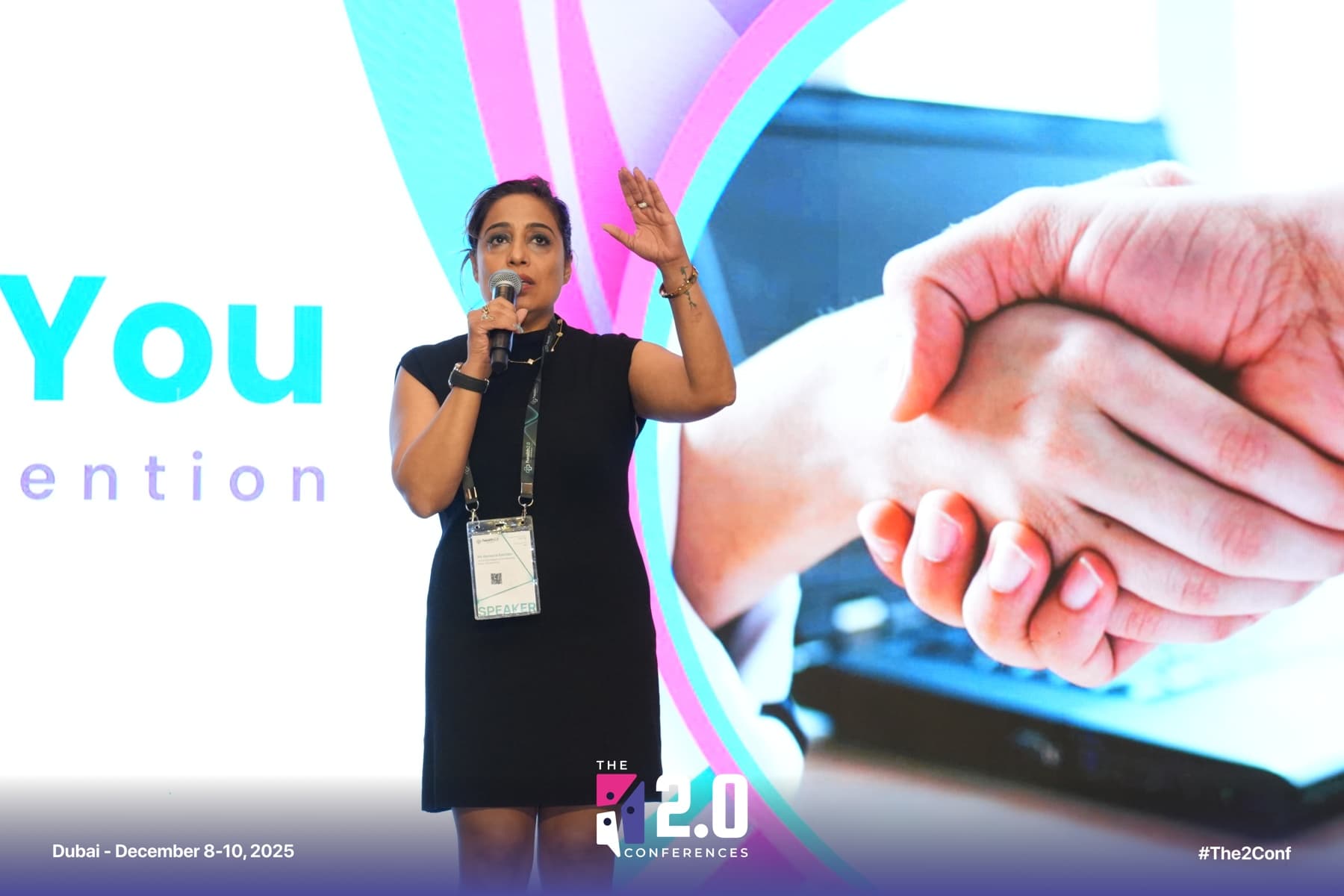 Sameera Sachdev on stage at Health 2.0 Conference, Dubai 2025